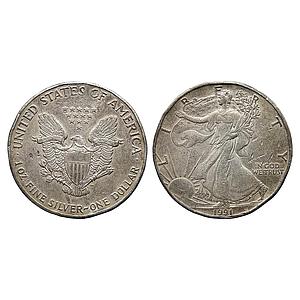 United States of America 1991 AD Silver (.999) 1 Dollar