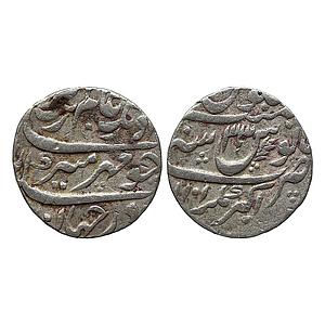 Mughal Aurangzeb Akbarnagar Mint Silver Rupee