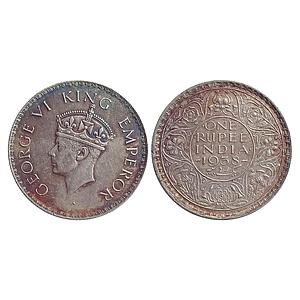 British India, George VI, 1938 AD, Bombay Mint, Silver Rupee