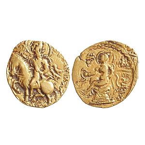 Ancient, Guptas, Chandragupta II, ’Horseman’ type, Gold Dinar