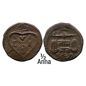 EIC Bombay Presidency Copper 1/2 Anna
