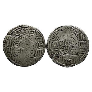 Nepal-Bhaktapur Kingdom Malla dynasty Jaya Ranjitmalla SE 842 1722 Silver Mohur