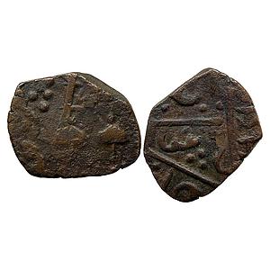 IPS Lunavada State Wakhat Singhji a pair of Umbrella symbol type Copper Paisa