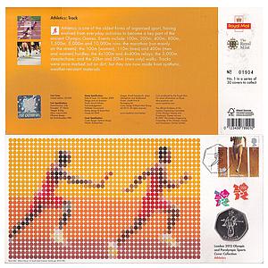 Royal Mail The Royal Mint GB 2012 London Olympics Athletics Cupro-Nickel 50 Pence