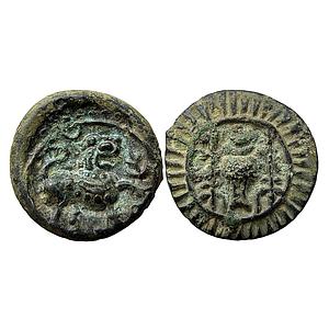 Ancient Vishnukundins Copper Alloy Heavy Weight Unit