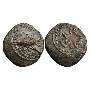 Hindu Medieval Vijayanagar Feudatories Copper Kasu