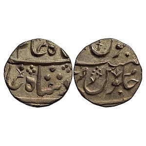IK Maratha Confederacy INO Shah Alam II Jafarabad urf Chandor Mint Silver Rupee