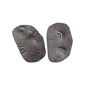 Ancient, Archaic Series, Punch Marked Coinage, attributed to Vatsa Mahajanapada, Silver Ka