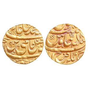 IK, Farrukhabad, Ahmad Khan Bangash, INO Shah Alam II, Ahmadnagar Farrukhabad Mint, Gold M