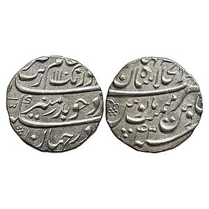 Mughal Aurangzeb Dar ul Khilafat Shahjahanabad Mint Silver Rupee