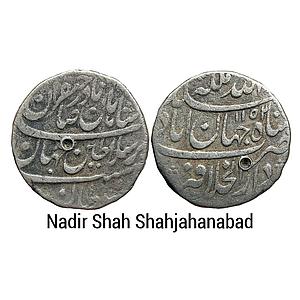 IK Afsharids Nadir Shah Dar ul-Khilafat Shahjahanabad Mint Silver Rupee