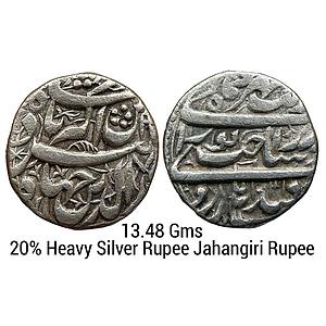Mughal Jahangir Qandhar Mint Silver Jahangiri Rupee 20% Heavy weight