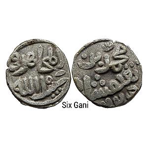 Delhi Sultan Muhammad bin Tughluq Billon Six Gani
