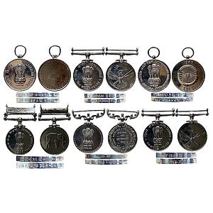 Republic of India Set of 6 Medals Copper-Nickel Medal & Silver Medal