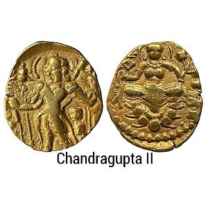 Ancient Guptas Chandragupta II Archer type Gold Dinar