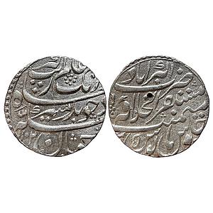 Mughal Aurangzeb Mustaqir al-Khilafat Akbarabad Mint Silver Rupee