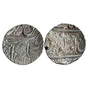 IK Sikh Empire Ranjit Singh VS 1884 1890 Amritsar Mint Nanakshahi Couplet Silver Rupee
