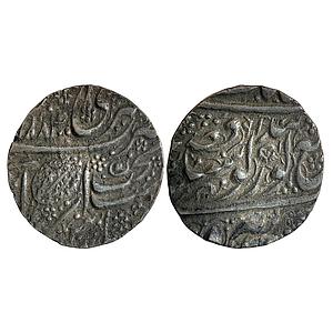 IK Sikh Empire Ranjit Singh VS 1884 1891 Amritsar Mint Nanakshahi Couplet Silver Rupee