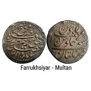 Mughal Farrukhsiyar Multan Mint Silver Rupee