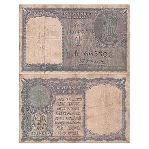 India Reserve Bank Of India signed by K.R.K. Menon 1949 AD Serial # A11 665301 Ashokan Pil