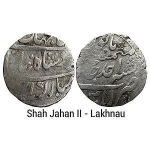 Mughal Shah Jahan II Rafi ud-daula Lakhnau Mint Silver Rupee