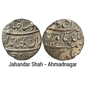 Mughal Jahandar Shah Ahmadnagar Mint Silver Rupee