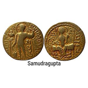 Ancient Guptas Samudragupta Javelin type Gold Dinar