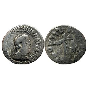 Ancient Indo-Greeks Apollodotus II Long legend type Silver Drachm Indian standard
