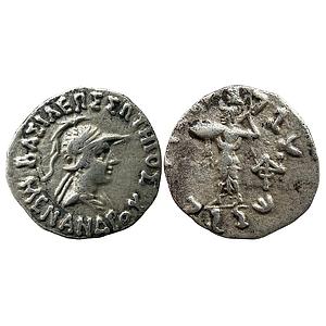 Ancient Indo-Greeks Menander I Silver Drachm