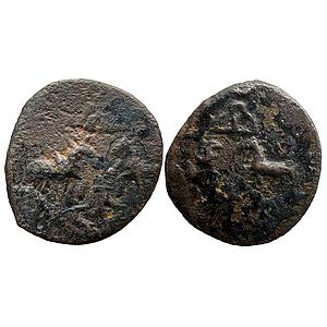 Ancient Taxila Facing Bulls type Copper Unit