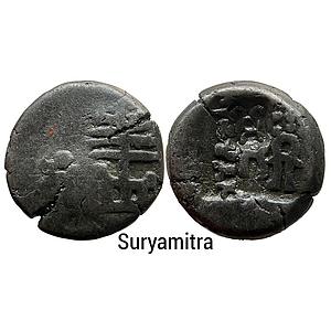 Ancient Panchalas Suryamitra Secondary Series Countermark type Copper Unit