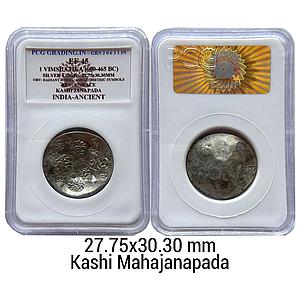 Ancient Punch Marked Coinage Middle Ganga Valley Kashi Mahajanapada AABC Configuration Arc