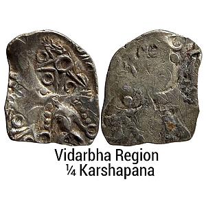 Ancient Punch Marked Coinage Northern Vidarbha Melghat Region Makhala Hoard type Silver 1/