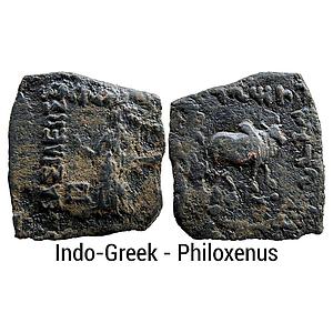 Ancient Indo-Greeks Philoxenus Copper Unit