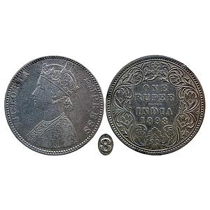 British India Victoria Empress 1898 AD Obv C2 Rev I B Incuse 8 over 4 in date Bombay Mint 