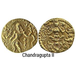 Ancient Guptas Chandragupta II Archer type Gold Dinar