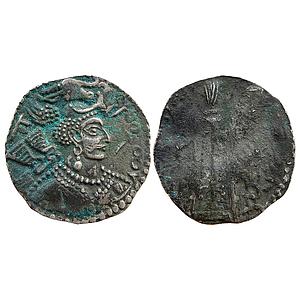 Ancient Kabul Region Nezak Huns Napki Malka Copper Unit