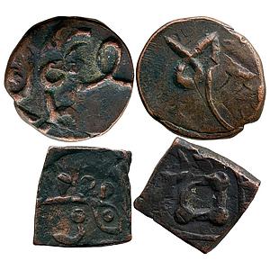 IPS Jhabua State Gopal Singh Set of 2 Coins Copper Paisa