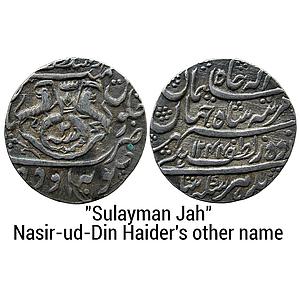 IPS Awadh State Nasir-ud-Din Haider Dar as-Sultanat Lakhnau Suba Awadh Mint Silver Rupee