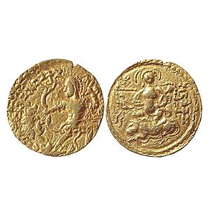 Ancient, Guptas, Chandragupta II, ’Lion-Slayer’ type, Gold Dinar