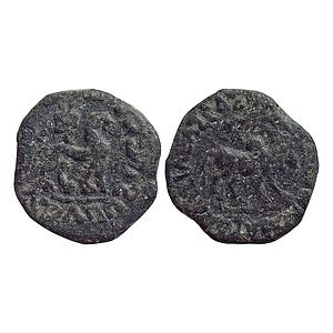 Ancient, Indo-Scythians, Azes II, Copper Hexachalkon