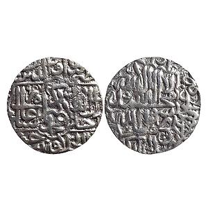 Mughal, Akbar, Dar-al-Khilafat Jaunpur Mint, Kalima Type, Silver Rupee