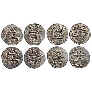 IPS, Garhwal State, Pradip Shah, Lallat Shah INO Shah Alam II, Srinagar Mint, Set of 4 coi