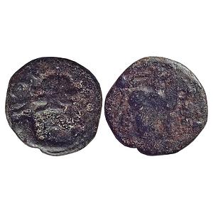 Ancient, Kushan, Vima Takto aka Soter Megas counter struck by Western Kshtrapa ruler Damaz