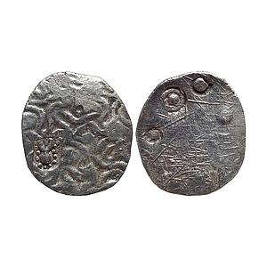 Ancient, Whorl coin type of the Northern Upper Ganga region, Silver Vimshatika