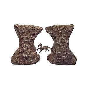 Ancient, Kaushambi, Damru Shaped, Cast Copper Unit