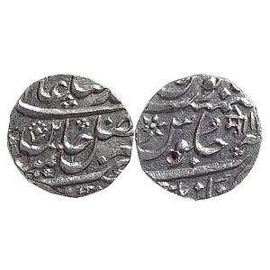 IK, Maratha Confederacy, INO Shah Alam II, Aurangnagar (Mulher) Mint, Silver Rupee