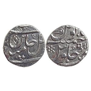IK, Maratha Confederacy, INO Shah Alam II, Aurangnagar (Mulher) Mint (off flan), Silver Ru