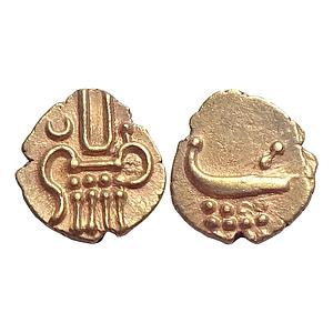 Vira Raya type, Anonymous issue, Gold Fanam