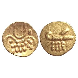 Vira Raya type, Anonymous issue, Gold Fanam